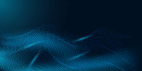 Dot white blue wave light screen gradient texture background. Abstract technology big data digital background. 3d rendering.