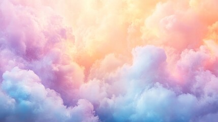 Pastel cloudscape, vibrant colors