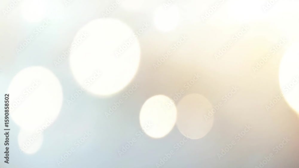 Sticker a soft, minimalistic background with warm white bokeh lights gently drifting and fading in and out. 