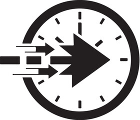 Accelerated Clock Illustration Represents Speed Urgency and Time Sensitive Tasks or Deadlines Moving Rapidly Forward Quickly