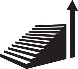 Steps to Success Conceptual Illustration Depicting Progress and Achievement a Path to a Higher Goal