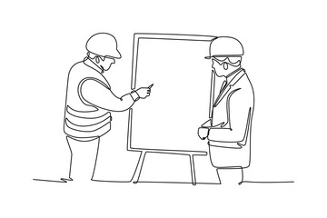 Brainstorm concept. Single line draw design. Vector graphic illustration