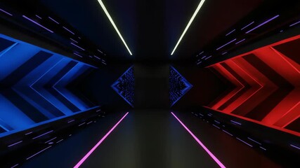 City traffic at night with colorful light trails and fast motion blur