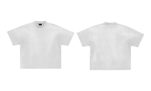 white t shirt boxy mock up