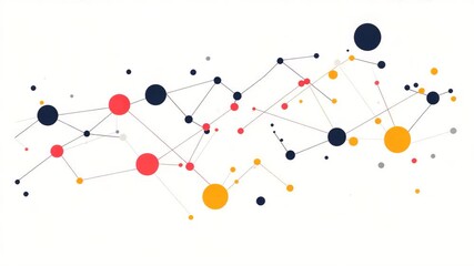 Abstract network visualization with interconnected nodes and lines, representing data connection