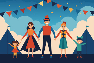 A group of shadowy ghosts in a dark room