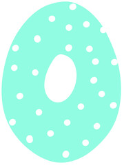 Green number with white dot zero to nine