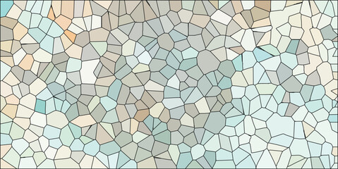 Abstract stained glass style tile pattern with muted pastel color palette a geometric mosaic design suitable for backgrounds and textures