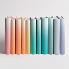 Row of ombre-colored books