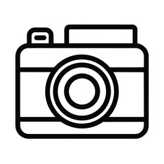 Camera Outline Vector Illustration