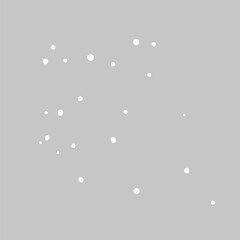 White dots, falling snow clipart vector