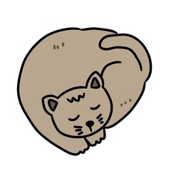 sticker of a cartoon cat