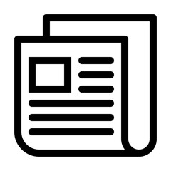 Editorial Line Icon, Publication Category