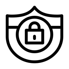 Security Line Icon, Safety Category