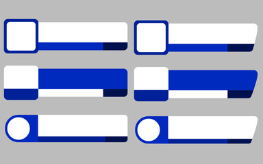Lower thirds six stylish blue and white animated graphics for your videos.