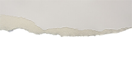 White ripped paper torn edges strips isolated on black background