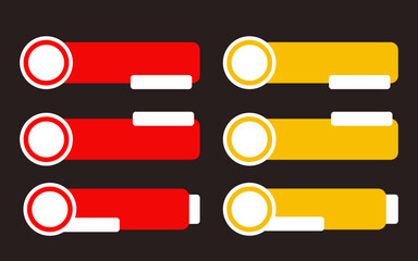 Lower thirds six vibrant red and yellow broadcast graphics for your videos.