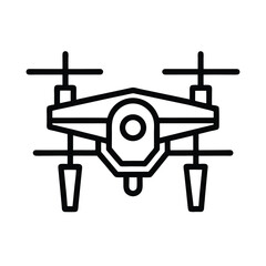 Drone Outline Vector Illustration