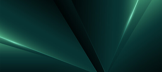 Modern abstract luxury banner. abstract green and black polygon elegant background vector for branding presentation or product ads bg © Aneg