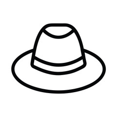 Hat Outline Vector Illustration