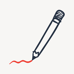 Hand drawn pencil, creativity & education vector