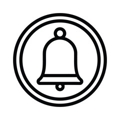 Doorbell Outline Vector Illustration