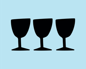 Wine drinking glass graphic element vector