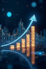 Professional Business Graphs and Growth Indicators Showing Success.