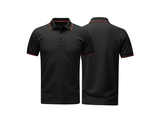 Blank Black T-Shirts Mock-up , men's polo t-shirt, blank front and back view t-shirt for graphic design mock up, ready to replace your design.