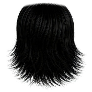 pincel de Photoshop de cabelo isolado em fundo branco