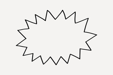Starburst outline graphic design vector