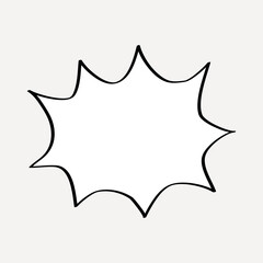 Blank comic speech bubble design. vector