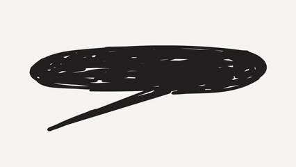 Minimalist black speech bubble design. vector