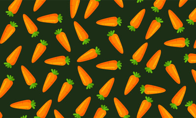 Carrot seamless pattern background. Carrot doodle pattern background. Carrot background. 