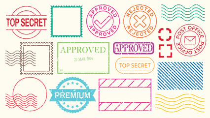 Collection of travel-themed stamps and labels. Travel stamps, travel labels, and travel tickets with various designs. Perfect for travel-themed projects. Black travel stamps, vector set. © Rawpixel.com