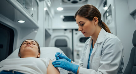 Obraz premium Medical Injection in Ambulatory Setting.