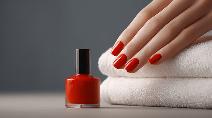 red manicure (close up)