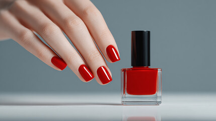 red nail polish