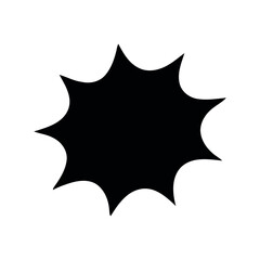 Black starburst shape graphic