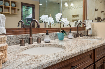 Modern Bathroom Sink with Sleek Faucet and Clean Design