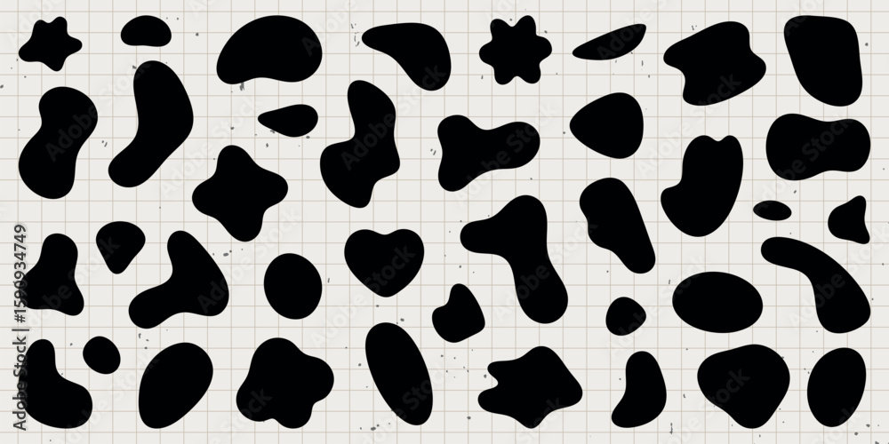 Poster abstract shapes on a background. organic shapes, varied forms, and unique patterns. repeated abstrac