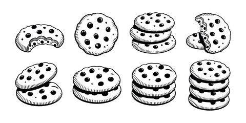 Chocolate chip cookies assortment baked goods dessert