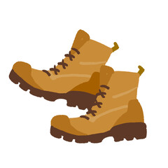 登山用ブーツの手描きイラスト