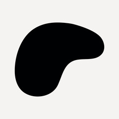 Abstract black shape on white vector