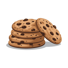 Chocolate chip cookies stacked baked goods sweet treats