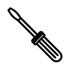 Screwdriver Outline Vector Illustration