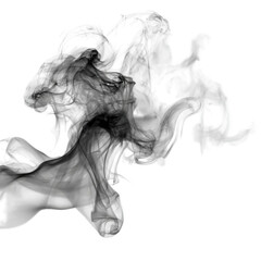 Fototapeta premium Abstract grayscale smoky shape