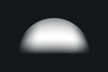 Minimalistic white dome shape illustration vector