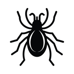 Tick Insect Outline Vector Illustration
