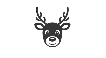 Cartoon reindeer with large nose and antlers